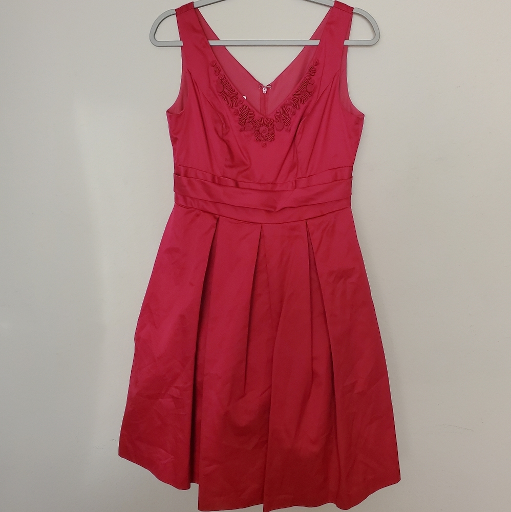David's Bridal Pink Soutache Detail Mini Dress 8